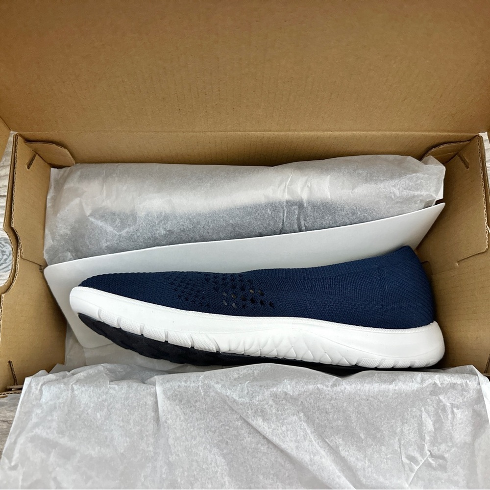 NIB Clarks Cloudsteppers 8W WIDE Adella Moon Knit Slip On Shoes Loafers Flats - Picture 10 of 13
